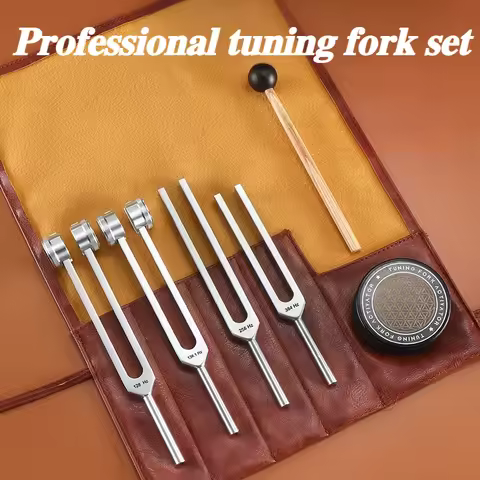 Tuning Fork Set 128HZ Healing 136.1HZ Sound Therapy 256HZ Professional Diapason 384HZ Tuning Forks P
