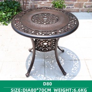 โต๊ะทานอาหารกลางแจ้ง KIMDELIN พร้อมรูสำหรับใส่ร่ม ทำจากอลูมิเนียมหล่อคุณภาพสูง ทนทานต่อสภาพอากาศ เหม