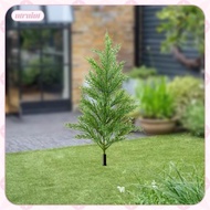 [utruiut] Decorated Artificial Tree Artificial Pine Cypress Tree with Ground Spike Outdoor