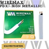 【hot sale】 WIREMAX PDX NON - METALLIC 75METER 12/2 (2.0mm/2C) Electrical Wire 100% PURE COPPER
