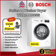 (FreeInstall) Bosch | Series 4 | WNA14400SG | Washer Dryer 9/6 kg | 1400 rpm | ● EcoSilence Drive™ |
