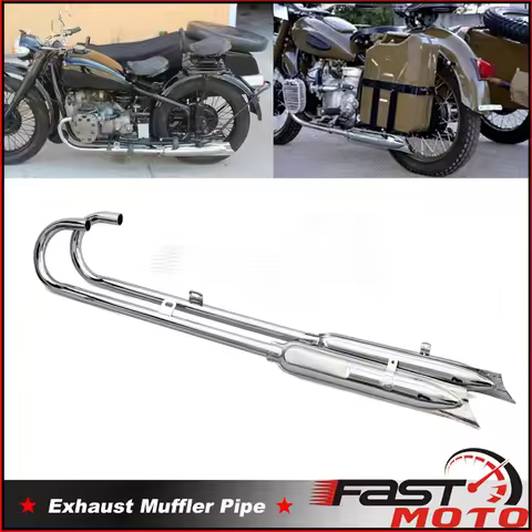 Retro Fishtail Exhaust Muffler for BMW K750 KS750 M1 M72 R71 R12 Dnepr URAL 750cc Exhaust Pipes Asse