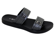 [Hoàn Xu] DÉP LÊ DA 2 QUAI NGANG NAM BITAS DPS.34 (ĐEN + VÀNG BÒ + XÁM) - BITAS