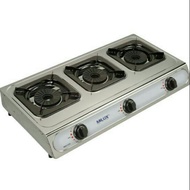 Dapur gas milux 3 tungku/triple gas cooker/dapur 3 tungku
