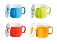 (CorningWare) CorningWare Pop in mug 4 mugs with vented plastic covers (Bake Microwave) 20 oz/5...