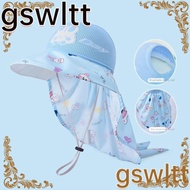 GSWLTT Shawl Hat, Neck Protective UV Protection Children's Sun Hat, Breathable Fisherman Hat