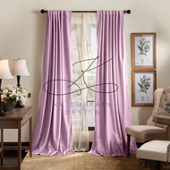 G4 - Ready-Made 85% Blackout Curtain SOFT DUSTY PURPLE, Langsir Siap Jahit. LANGSIR KAIN TEBAL! (  HOOK/RING )