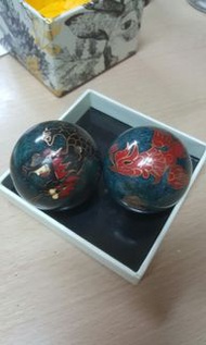 絕藝絕工 中國景泰藍 龍鳳花 健康頭球(其中龍花健康球，龍頭有損耗，介意勿買