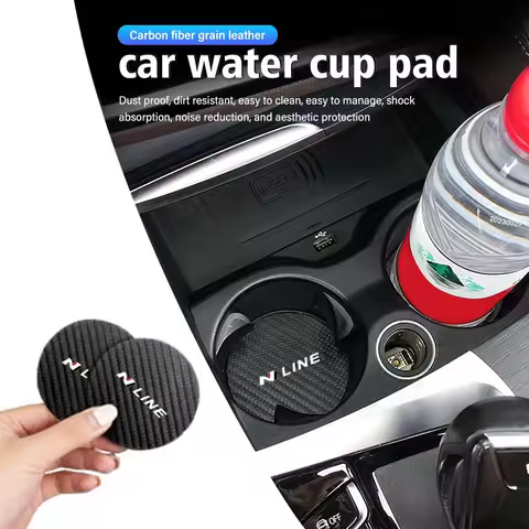 For Hyundai 2PCS Car Coaster Water Cups Bottle Holder Pad Non-Slip Cup Mat Sonata i30 i20 Tucson Ela