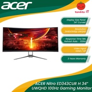ACER Nitro ED343CUR H 34” UWQHD 100Hz Gaming Monitor