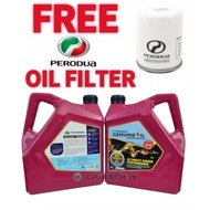New Packing Perodua 5W30 5w-30 Semi Synthetic Engine Oil 4L + Free Perodua Oil Filter