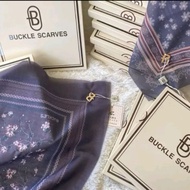 HIJAB BOX BUCKLE SCARVES SQUARE HIJAB PREMIUM VOAL MOTIF BUCKLE SCARVES BOX ORIGINAL BY AZARA