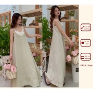 Vintage flared two-piece dress (with undershirt) Saly _Vayxoevintage8907_Xanhngoc_P8K5