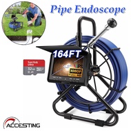 Pipe Endoscope, 4.3-inch 1000TVL Pipe Endoscope, with 6 LED lights, 5000mAh battery, DVR recorder an