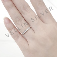 925 SILVER RING WHITE GOLD PLATED - FASHION WOMEN'S RING GENUINE 925 SILVER