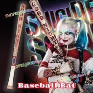 -JINN-Harley Quinn Baseball Bat 1:1 Wooden Movie Replica Suicide Squad Prop for Cosplay Collectible 