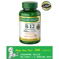 Nature's Bounty Vitamin B-12 2500 mcg, 300 Quick Dissolve Tablets(Exp:6/2028)