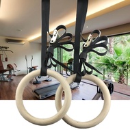 Ring Birch Gymnastics Ring Sports Wooden Ring Bold Fitness Ring Fitness Wooden Ring Belt Webbing