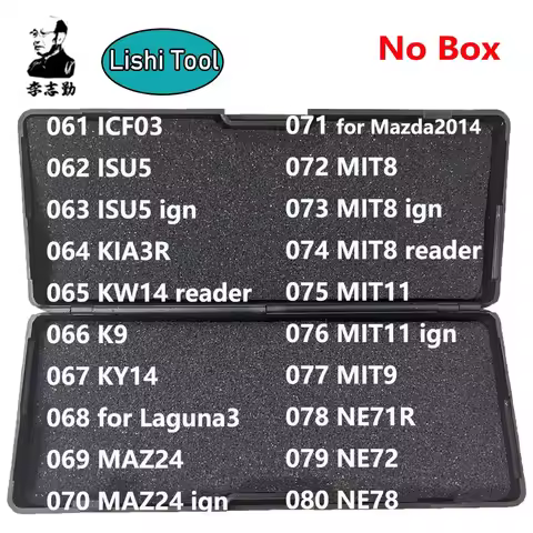 061-080 No Box Lishi 2 in 1 2in1 Tool ICF03 ISU5 KIA3R KW14 K9 KY14 Maz24 for Laguna3 Mazda2014 MIT8