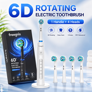 Freegrin Electric Rotating Toothbrush, IP67 Waterproof, 5 Cleaning Modes, 2-Minute Timer, USB-C Rech