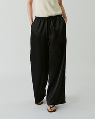 AIMER - Drawstring Satin Trousers กางเกงผ้าซาติน เอวผูกเชือก