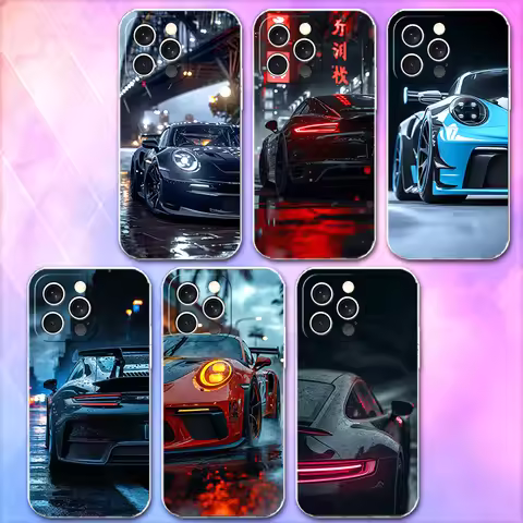 Sports G-GT3 R-RS Car Soft Phone Case For iPhone 16 17 Air 14 Plus 15 Pro Max 16E 17E 13 Mini 12 11 