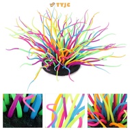 TYJC Artificial Sea Anemone Coral, Simulation Luminous Feature Silicone Anemone Coral, Ornament Colo