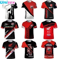 Cycling Jersey Off-Road Ducati HONDA Motorcycle T-Shirt Men Women Handsome Short-Sleeved Quick Surrender Mountain Bike Clothing 2024