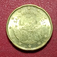 koin San Marino 20 Euro Cent (2nd map) 2017-2022