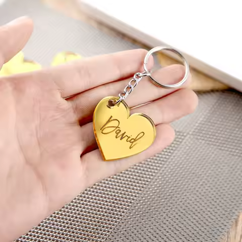 Custom Name Acrylic Keychain, Laser Cut Acrylic Keychain, Personalized Party Wedding Gifts Keychain,