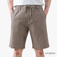 GALLOP : Mens wear LINEN SHORTS กางเกงขาสั้นผ้าลินิน รุ่น GS9022 สี Soft Brown น้ำตาล / ราคาปรกติ 2490.-