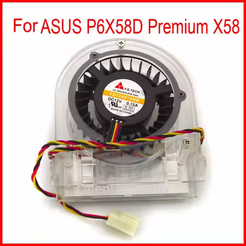 YD124515MB DC12V 0.15A 3Pin For ASUS P6X58D Premium X58 1366-Pin Computer Motherboard Cooler Cooling