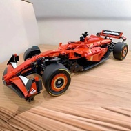 2025New Technology 1:8 F1 Formula Red Sport racing Model Building Block Mechanical Set Assembly Toy 