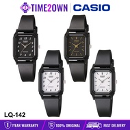 Casio Watch LQ-142 Small Case Fashion Quartz Analog Black Resin Women Watch Jam Tangan Perempuan