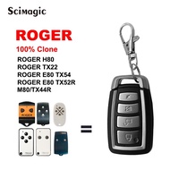 2023 latest ROGER H80 TX22 E80 TX54R TX52R TX44R ประตูโรงรถรีโมทคอนโทรล 433.92MHz รหัสคงที่