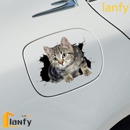 LANFY Car 3D Cat Stickers, 3D Cat Animal Styling Cat in The Crack Sticker, Car Accessories Creative 