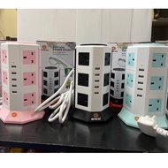 Enco TP-VA5U12K Vertical/ Tower Power Extension Socket - With SIRIM Certified (5 PORT USB + 12 UK Pl