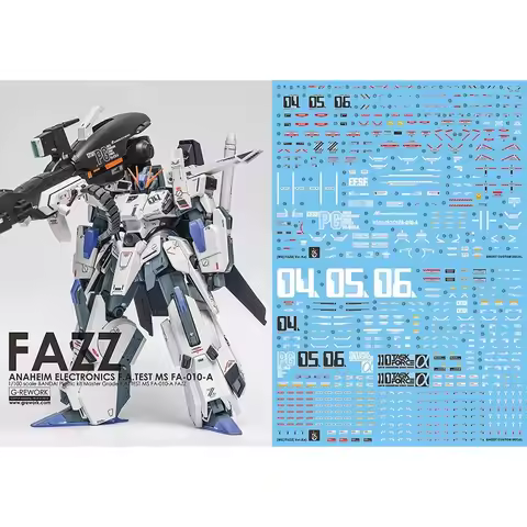 YAN Decal HD Fluorescent Water Decals For 1/100 MG FA‑010‑A FAZZ Ver.Ka Anaheim Electronics Hobby DI
