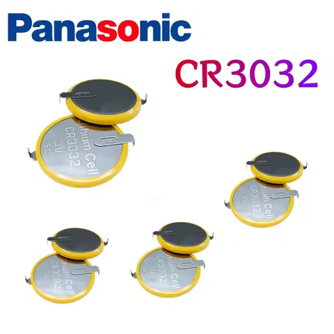 2-100PCS Panasonic Welded tabs CR3032 180° 2PIN Lithium Batteries SMD type 3V for PCB Player Gameboy