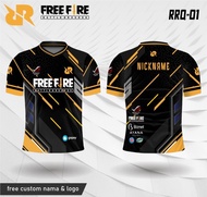 jersey free fire rrq baju ff rrq kaos game - hitam xs - hitam xxxl