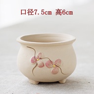 Yushang Flower Succulent Flower Pot Ceramic Small Succulent Stoneware Vintage Plain Burning Purple Sand Home Creative Si