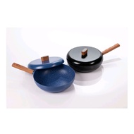MYDOT 28cm wok with lid pot with lid w lid non-stick pan lid