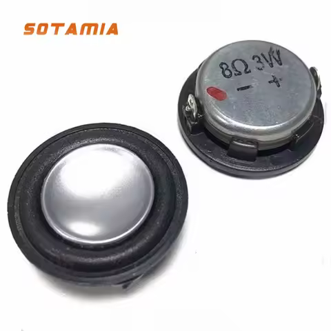 SOTAMIA 2PCS 28mm Round Small Speaker 8 Ohm 3 Watt Full Frequency Ultra Thin Micro Speaker Home Thea