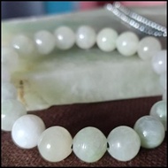 Natural Gelang Butiran Ice jadeite jade aceh dim 9 mm produk