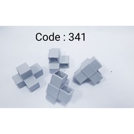 PVC Bracket (Model: 341) - 1" x 1" x 1" Three Way Bracket Tripple Joint Corner Bracket