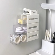 CINGO -1PC Wall Mounted Storage Box Mini Drawer organizer free-punch space saver