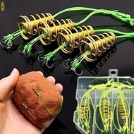 Fishing Rig Set 4pcs Anti-Snag Spring Hooks for Carp Fishing in Lakes Rivers