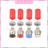 NAV Pack of 4 PTFE Pneumatic Fittings PC4 M6 for 3D Printers  Flows Efficiency