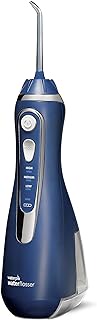 Waterpik Cordless Advanced Water Flosser For Teeth, Gums, Braces, Dental Care With Travel Bag and 4 Tips, ADA Accepted, Rechargeable, Portable, and Waterproof, Blue WP-563