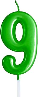 XNOVA Green Birthday Candles 9 Candle 9th Nine Years Cake Bady Roman Numberal Cool Number Candle No 